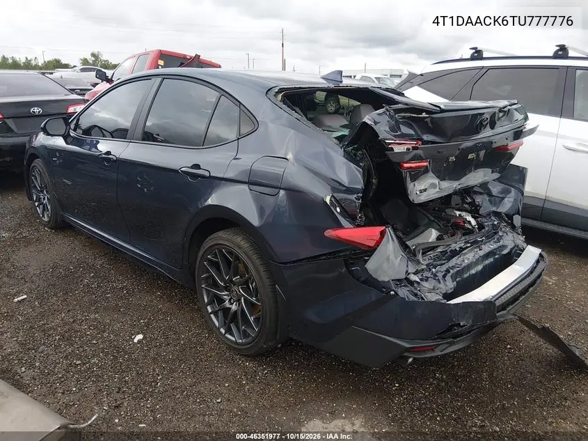 2026 TOYOTA CAMRY VIN 4T1DAACK6TU777776 — фото 3