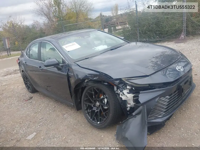 TOYOTA CAMRY 2026, VIN 4T1DBADK3TU555322