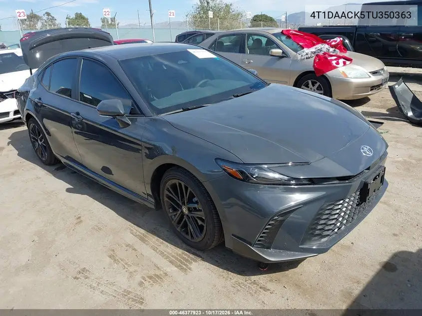 TOYOTA CAMRY 2026, VIN 4T1DAACK5TU350363