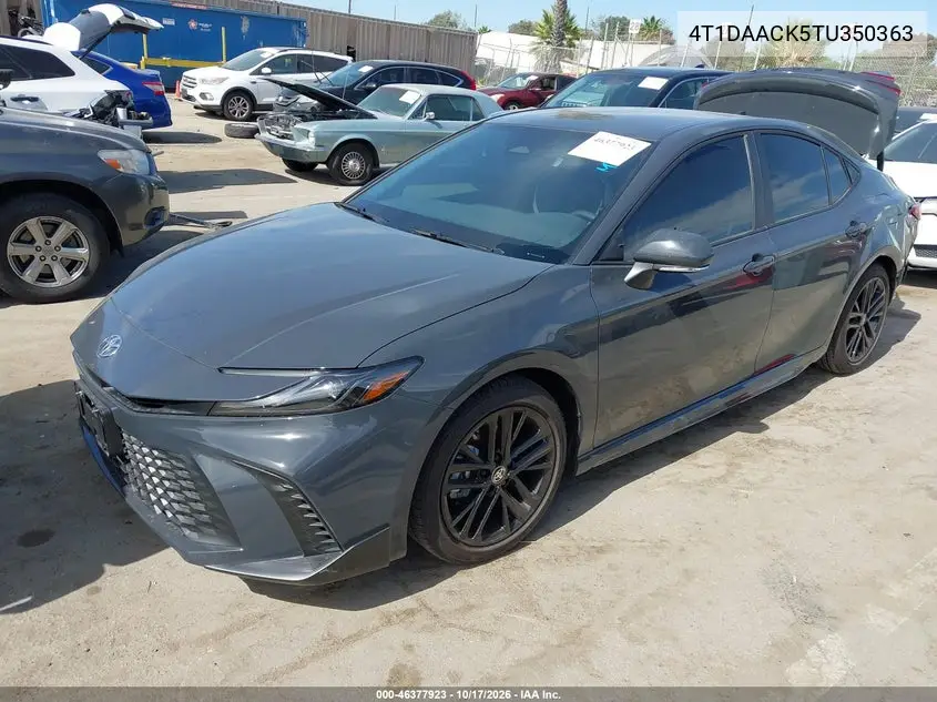 2026 TOYOTA CAMRY VIN 4T1DAACK5TU350363 — фото 2