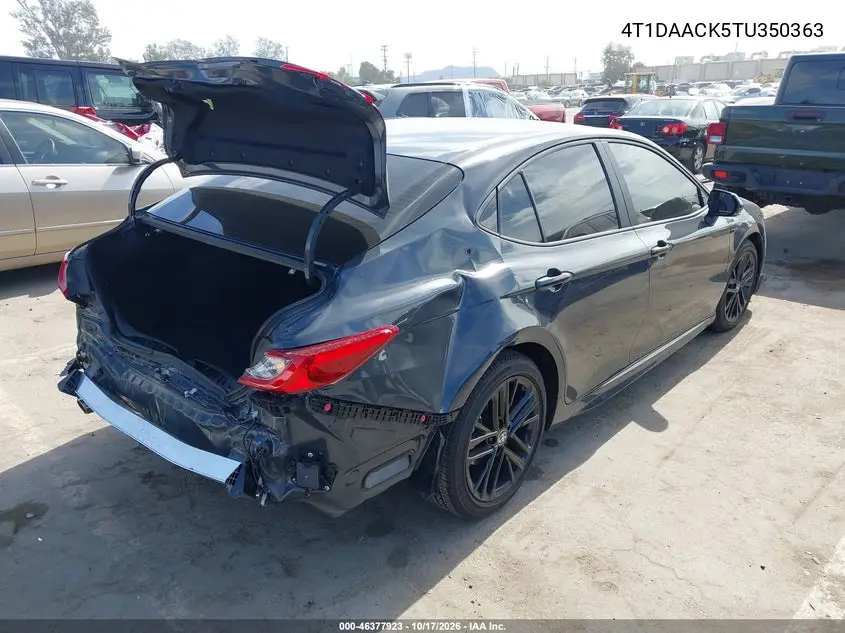 2026 TOYOTA CAMRY VIN 4T1DAACK5TU350363 — фото 4