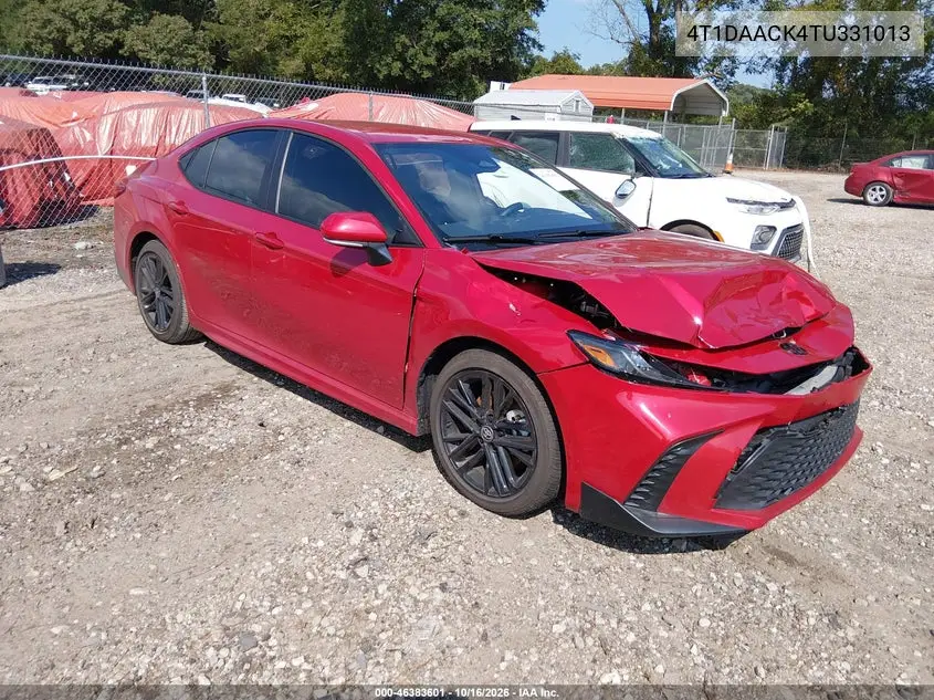 TOYOTA CAMRY 2026, VIN 4T1DAACK4TU331013