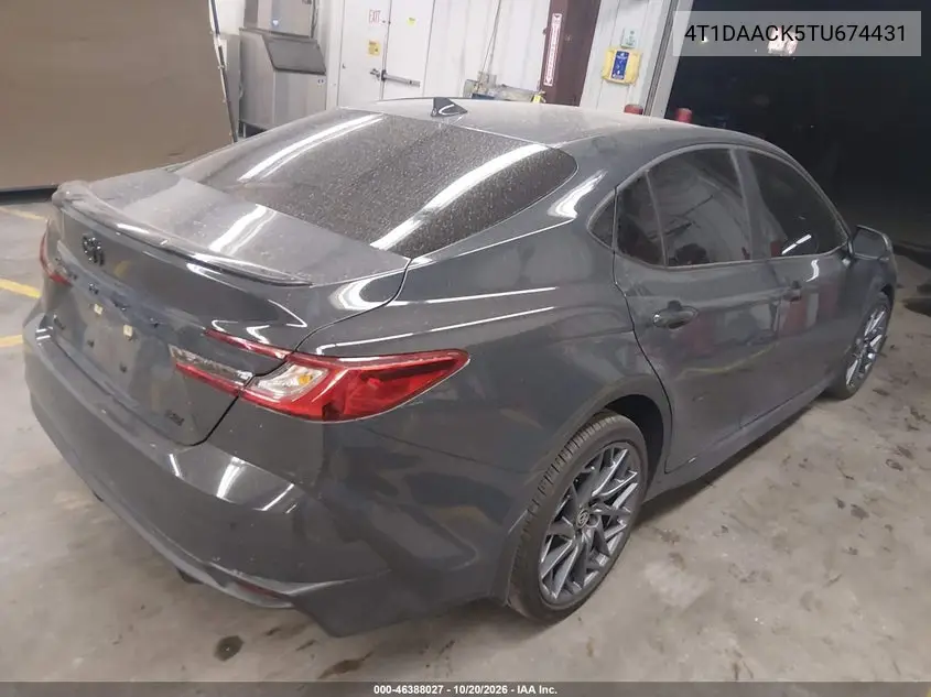 2026 TOYOTA CAMRY VIN 4T1DAACK5TU674431 — фото 4