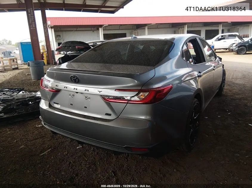 TOYOTA CAMRY 2026, VIN 4T1DAACK1TU318364