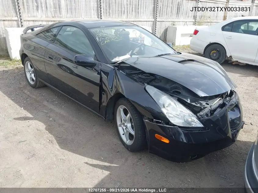 TOYOTA CELICA 2000, VIN JTDDY32TXY0033831