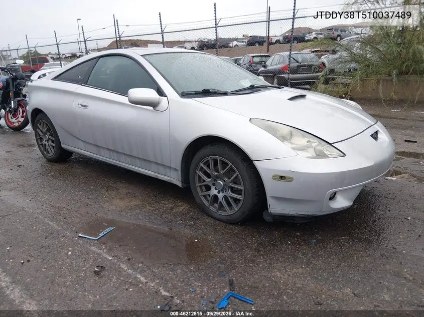 TOYOTA CELICA 2001, VIN JTDDY38T510037489
