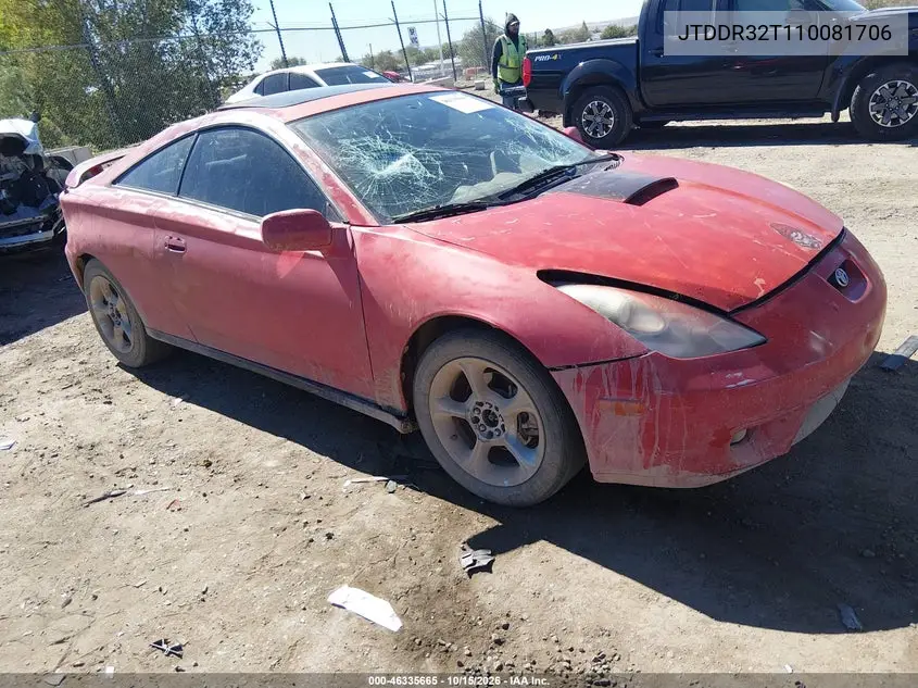 TOYOTA CELICA 2001, VIN JTDDR32T110081706