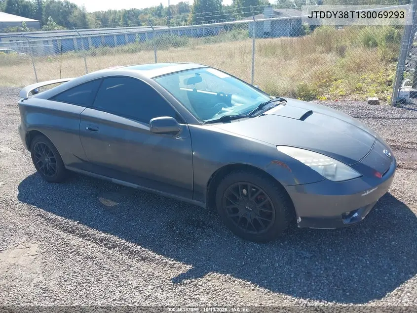 TOYOTA CELICA 2003, VIN JTDDY38T130069293
