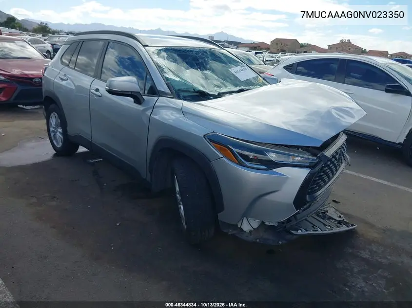 TOYOTA COROLLA CROSS 2022, VIN 7MUCAAAG0NV023350