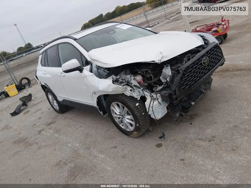 TOYOTA COROLLA CROSS 2023, VIN 7MUBAABG3PV075763