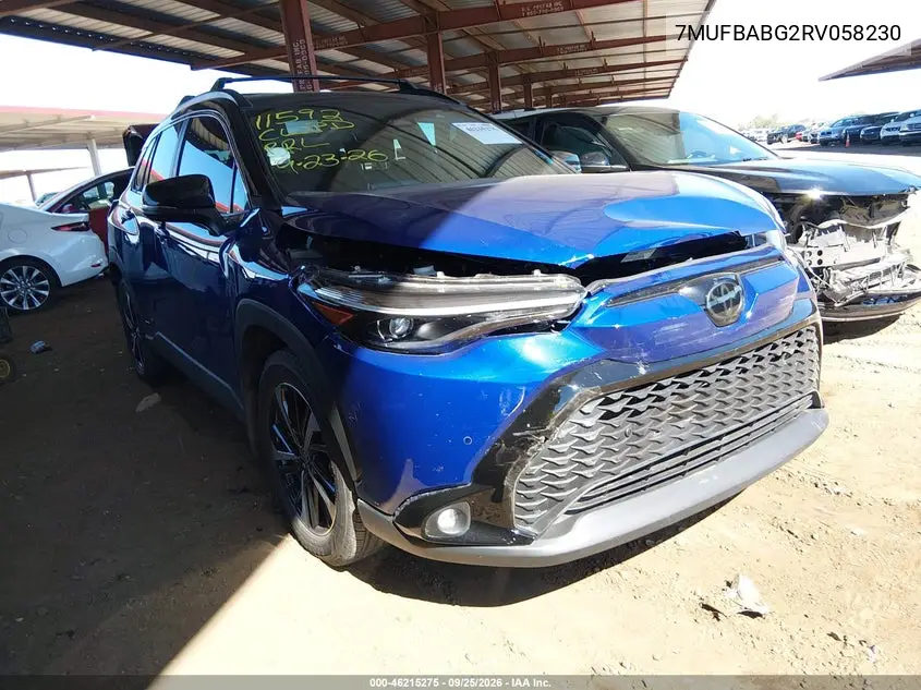 TOYOTA COROLLA CROSS 2024, VIN 7MUFBABG2RV058230