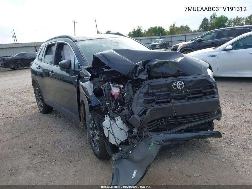 TOYOTA COROLLA CROSS 2026, VIN 7MUEAABG3TV191312