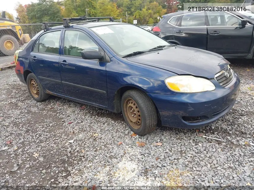 TOYOTA COROLLA II 2008, VIN 2T1BR32E38C882016