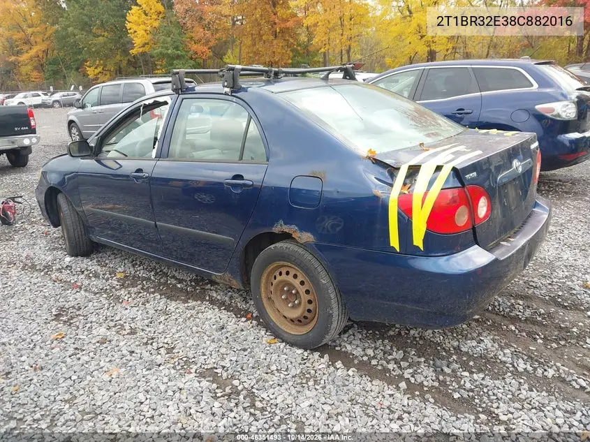 2008 TOYOTA COROLLA II VIN 2T1BR32E38C882016 — фото 3