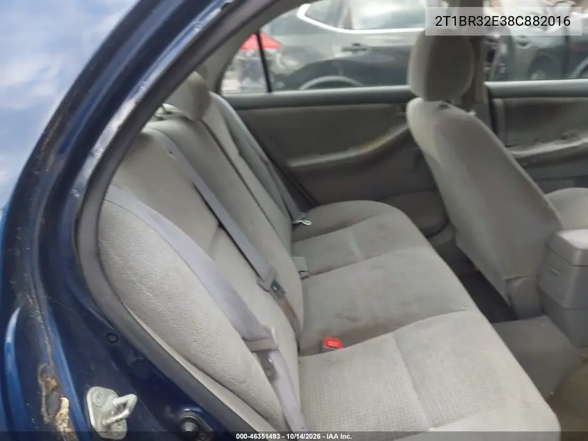 2008 TOYOTA COROLLA II VIN 2T1BR32E38C882016 — фото 8