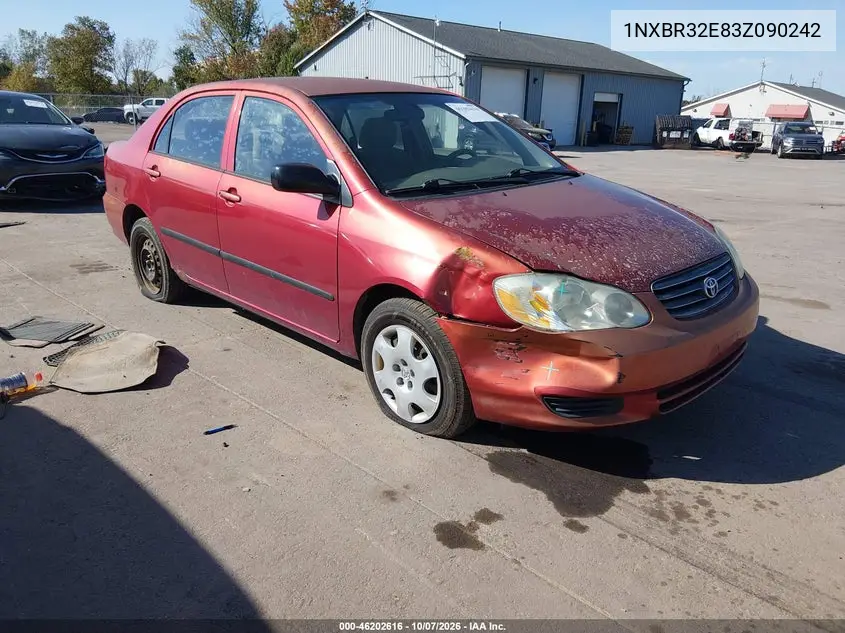 TOYOTA COROLLA 2003, VIN 1NXBR32E83Z090242