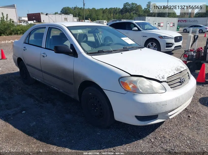 TOYOTA COROLLA 2003, VIN 1NXBR32E13Z156565