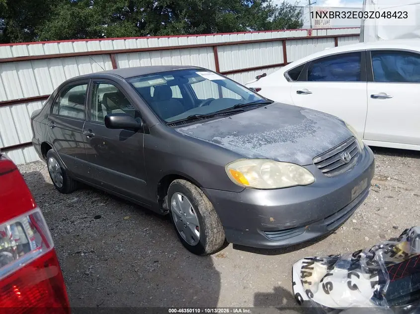 TOYOTA COROLLA 2003, VIN 1NXBR32E03Z048423