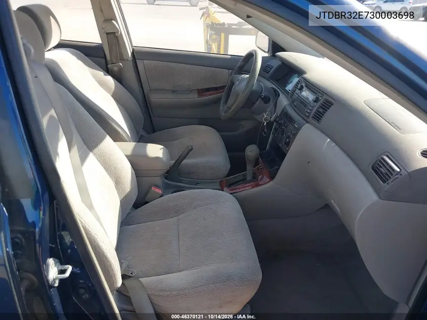 2003 TOYOTA COROLLA VIN JTDBR32E730003698 — фото 5