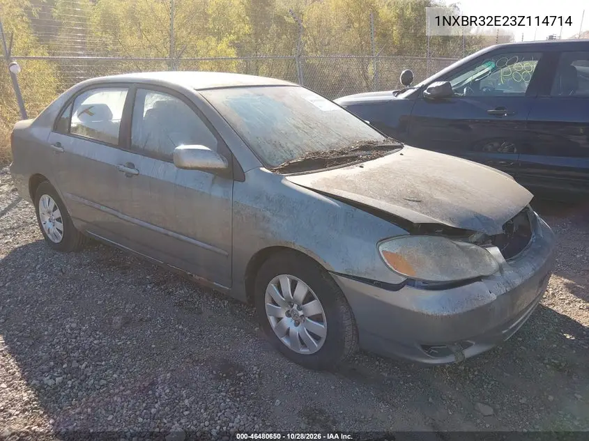 TOYOTA COROLLA 2003, VIN 1NXBR32E23Z114714
