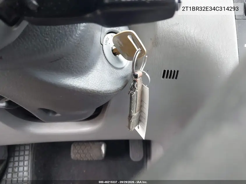 2004 TOYOTA COROLLA VIN 2T1BR32E34C314293 — фото 11