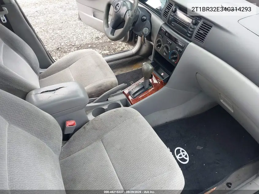 2004 TOYOTA COROLLA VIN 2T1BR32E34C314293 — фото 5