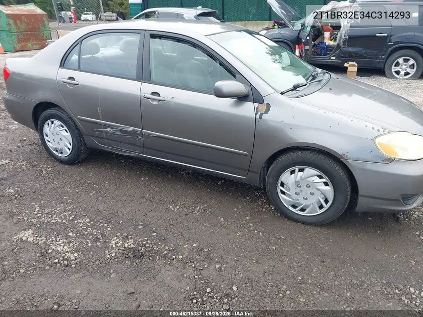 2004 TOYOTA COROLLA VIN 2T1BR32E34C314293 — фото 6