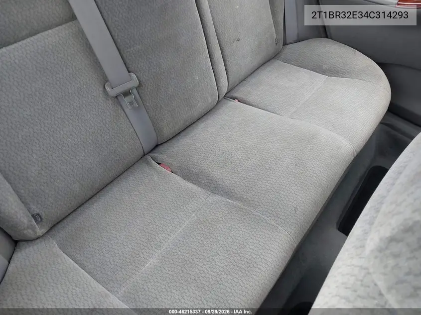 2004 TOYOTA COROLLA VIN 2T1BR32E34C314293 — фото 8