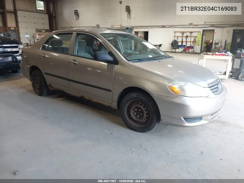 TOYOTA COROLLA 2004, VIN 2T1BR32E04C169083