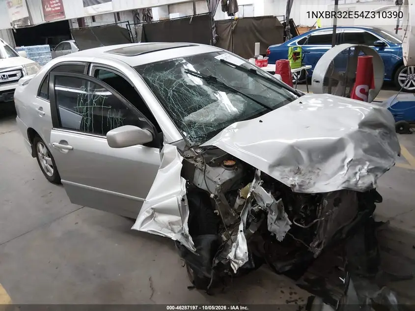 TOYOTA COROLLA 2004, VIN 1NXBR32E54Z310390