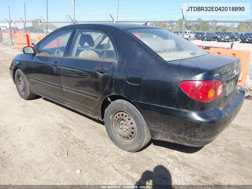 2004 TOYOTA COROLLA VIN JTDBR32E042018890 — фото 3