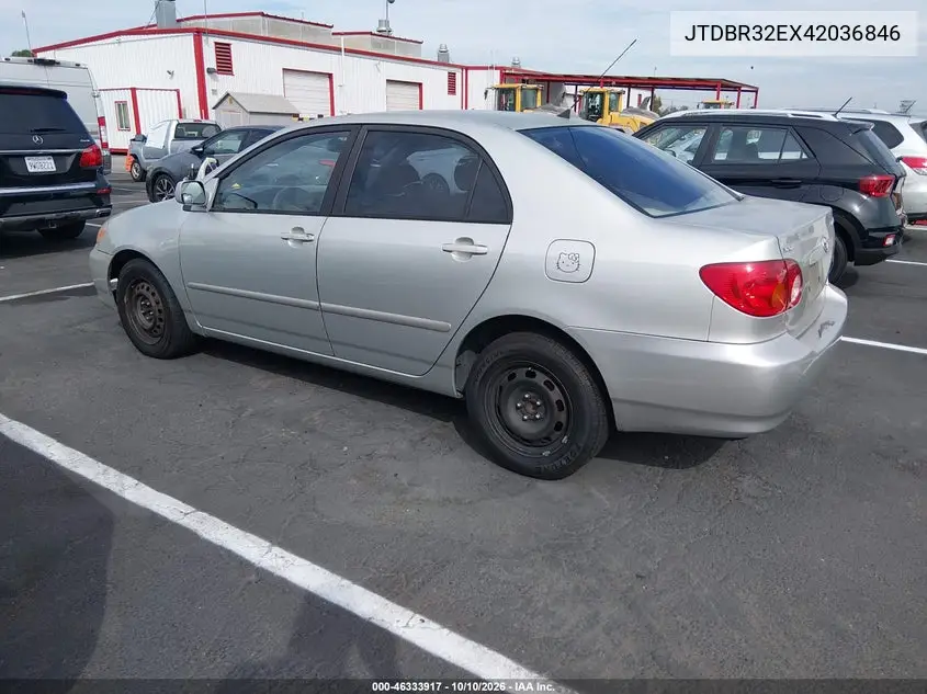 2004 TOYOTA COROLLA VIN JTDBR32EX42036846 — фото 3