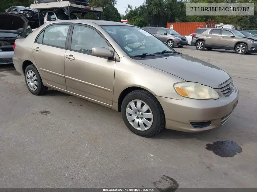 TOYOTA COROLLA 2004, VIN 2T1BR38E84C185782
