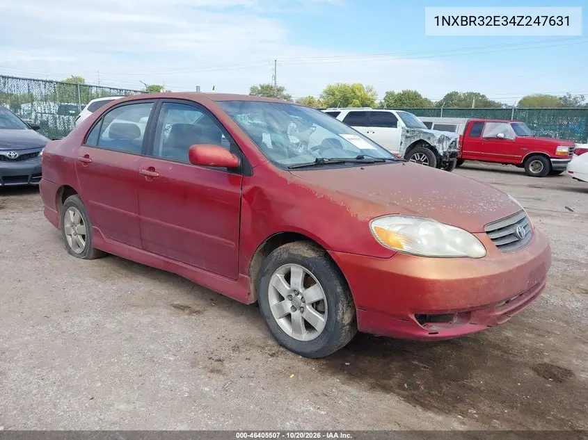 TOYOTA COROLLA 2004, VIN 1NXBR32E34Z247631