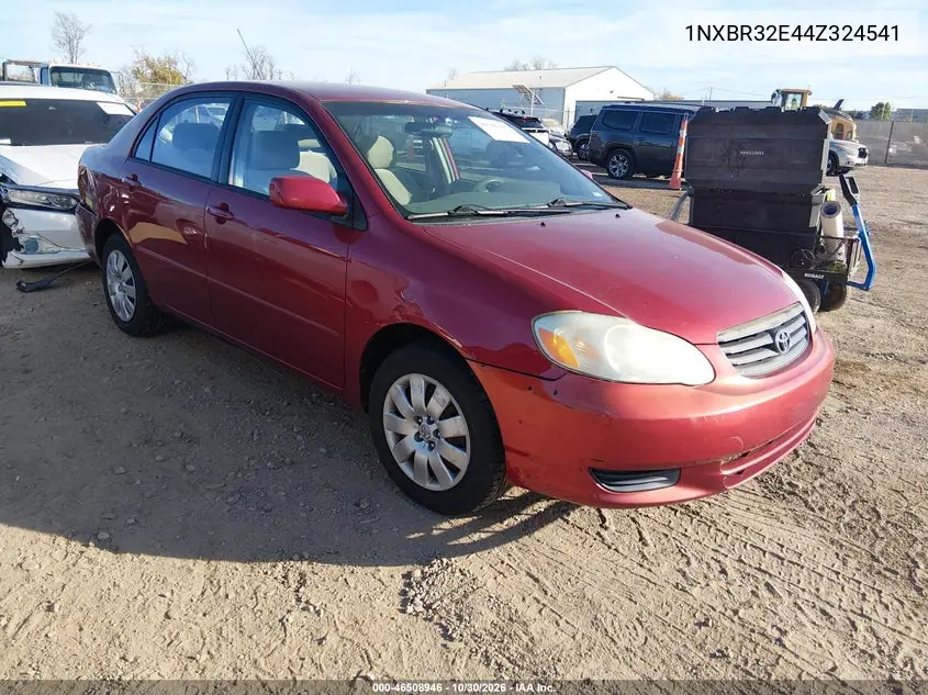 TOYOTA COROLLA 2004, VIN 1NXBR32E44Z324541