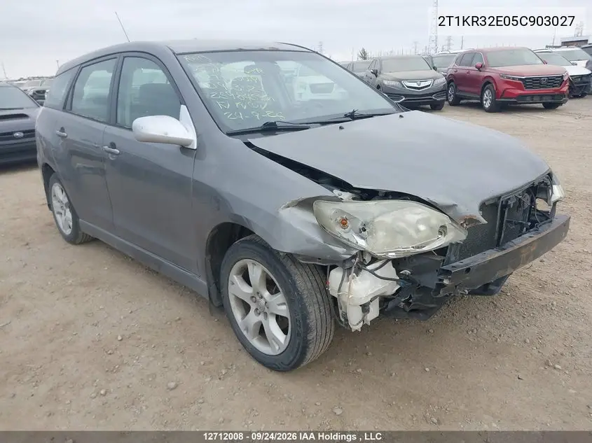 TOYOTA COROLLA 2005, VIN 2T1KR32E05C903027