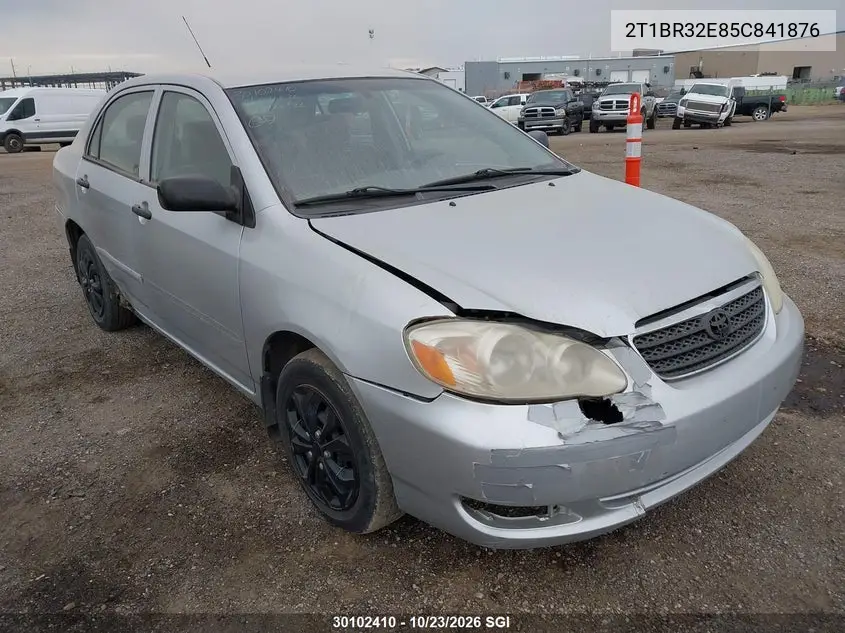TOYOTA COROLLA 2005, VIN 2T1BR32E85C841876
