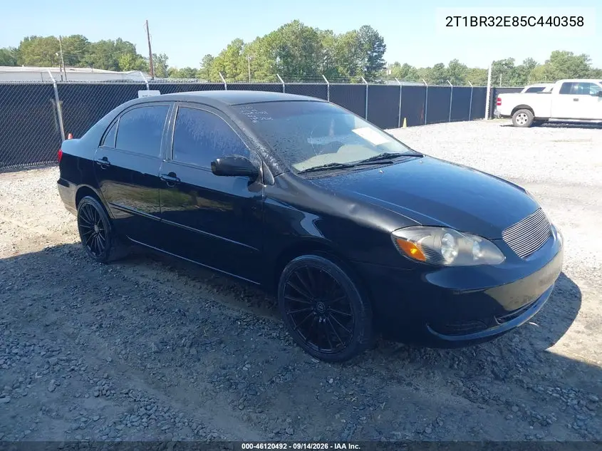 TOYOTA COROLLA 2005, VIN 2T1BR32E85C440358
