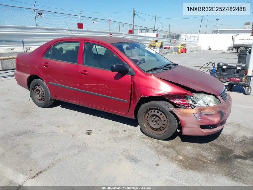 TOYOTA COROLLA 2005, VIN 1NXBR32E25Z482488