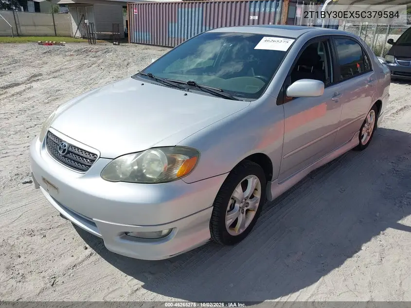2005 TOYOTA COROLLA VIN 2T1BY30EX5C379584 — фото 2