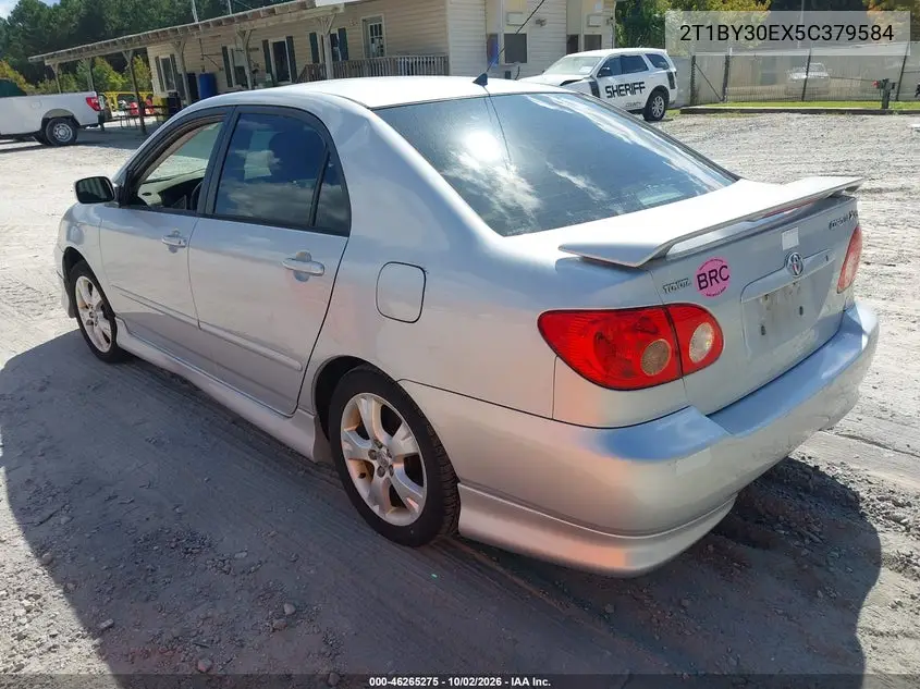 2005 TOYOTA COROLLA VIN 2T1BY30EX5C379584 — фото 3