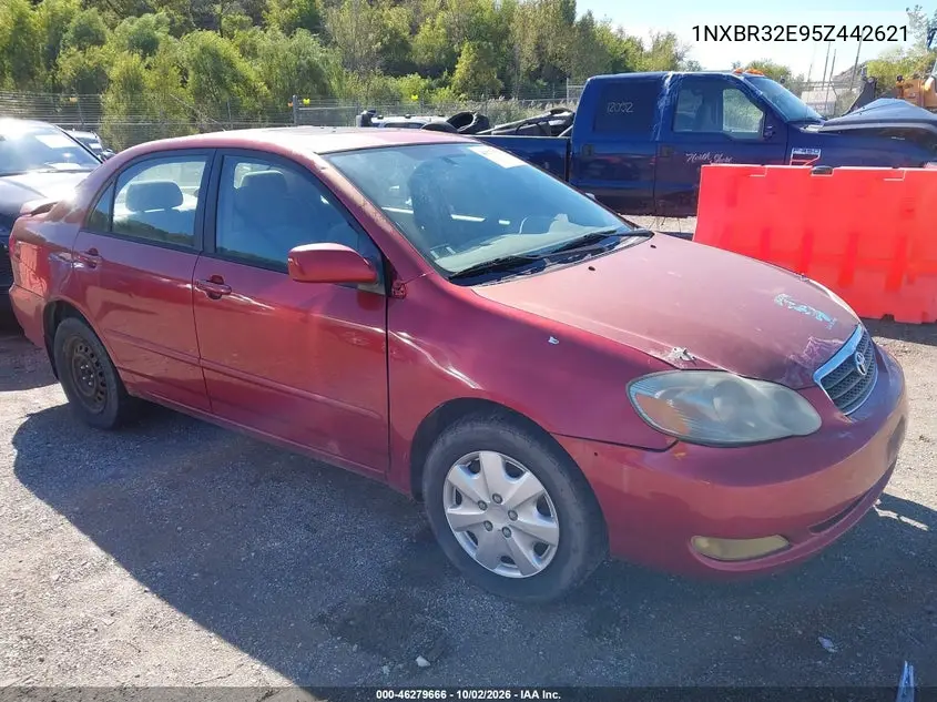 TOYOTA COROLLA 2005, VIN 1NXBR32E95Z442621