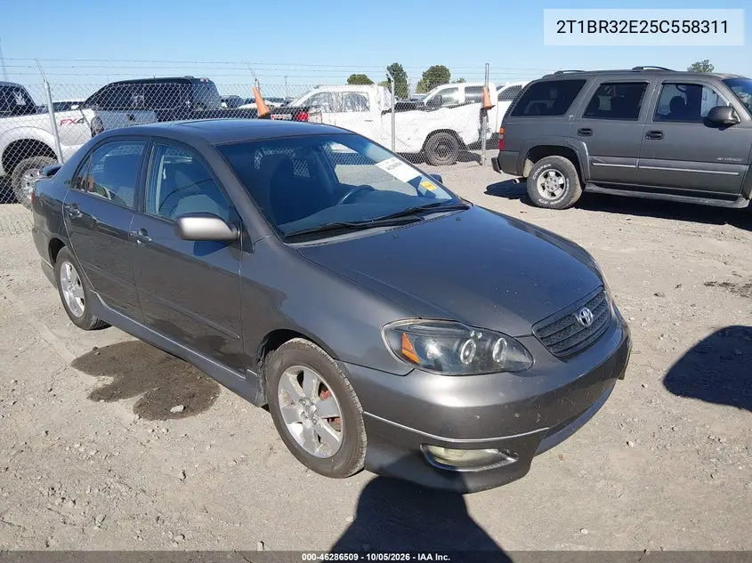 TOYOTA COROLLA 2005, VIN 2T1BR32E25C558311