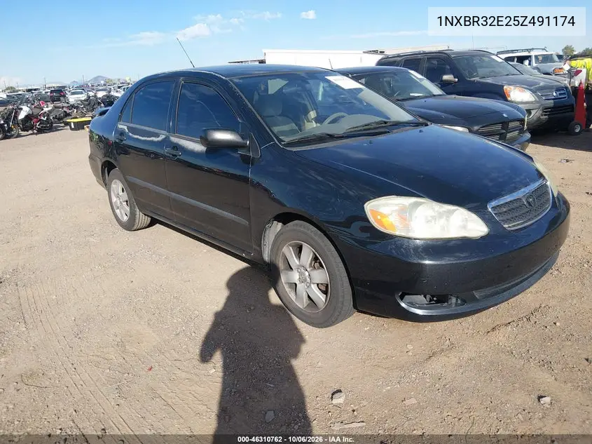 TOYOTA COROLLA 2005, VIN 1NXBR32E25Z491174