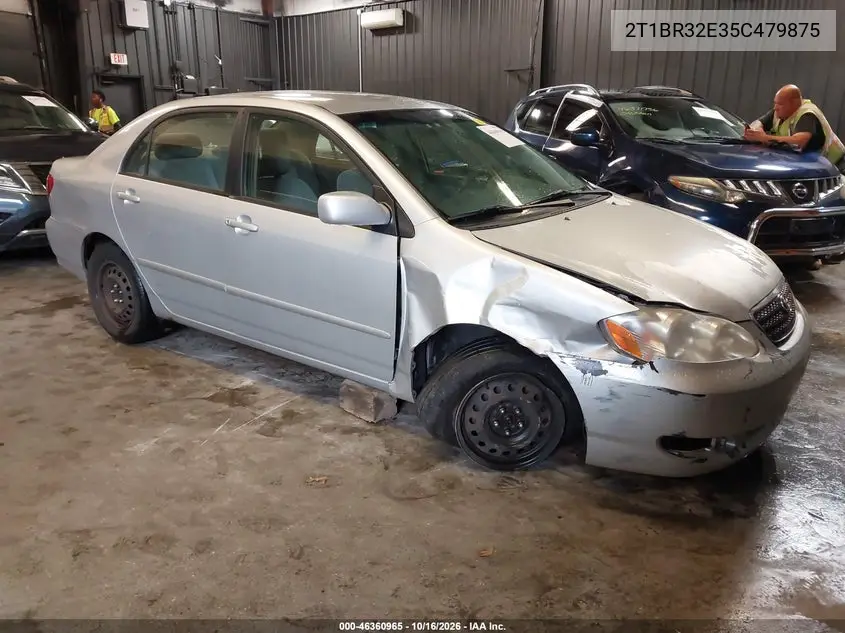 TOYOTA COROLLA 2005, VIN 2T1BR32E35C479875