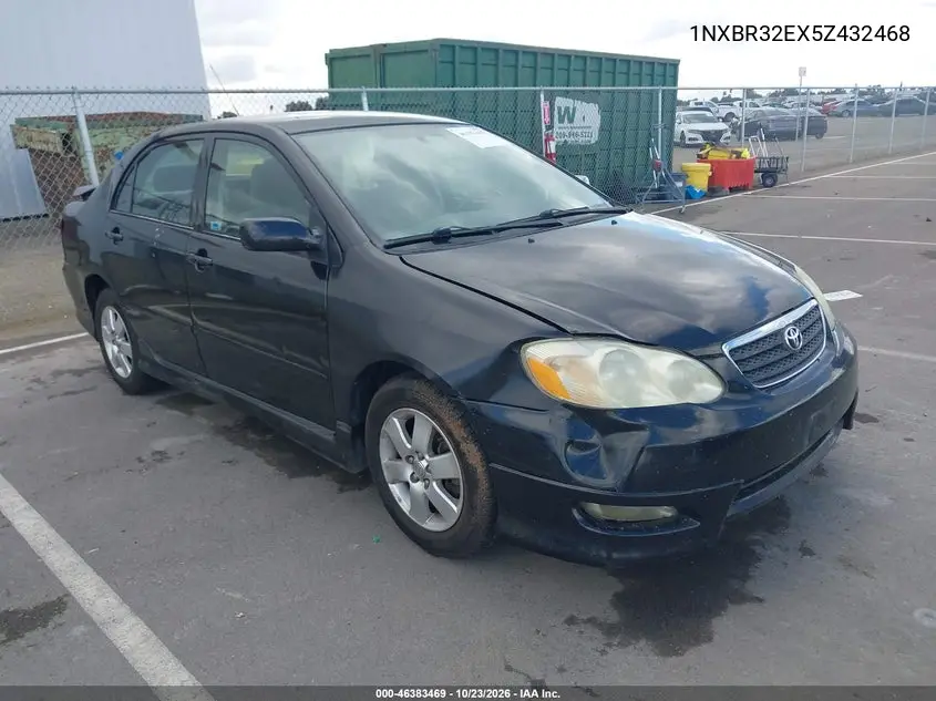 TOYOTA COROLLA 2005, VIN 1NXBR32EX5Z432468