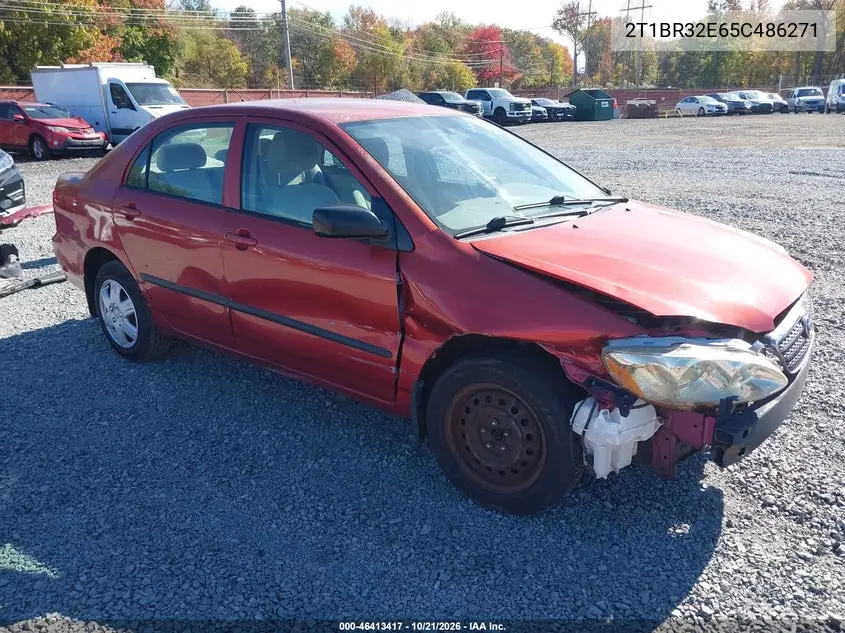 TOYOTA COROLLA 2005, VIN 2T1BR32E65C486271