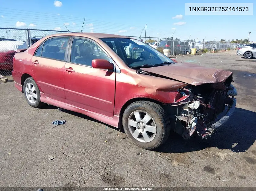 TOYOTA COROLLA 2005, VIN 1NXBR32E25Z464573