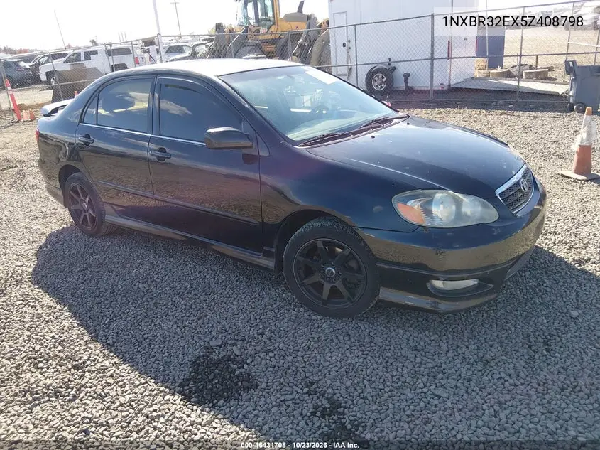 TOYOTA COROLLA 2005, VIN 1NXBR32EX5Z408798
