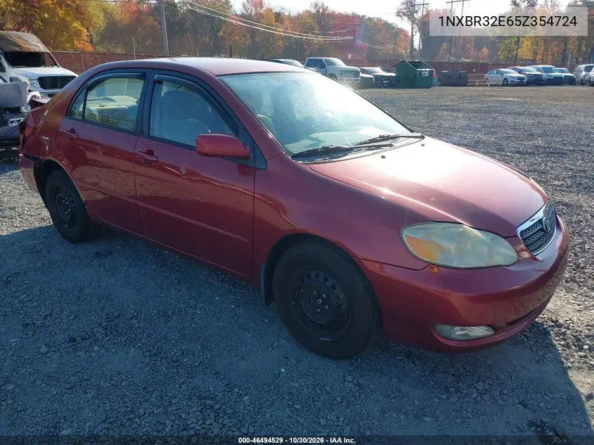 TOYOTA COROLLA 2005, VIN 1NXBR32E65Z354724